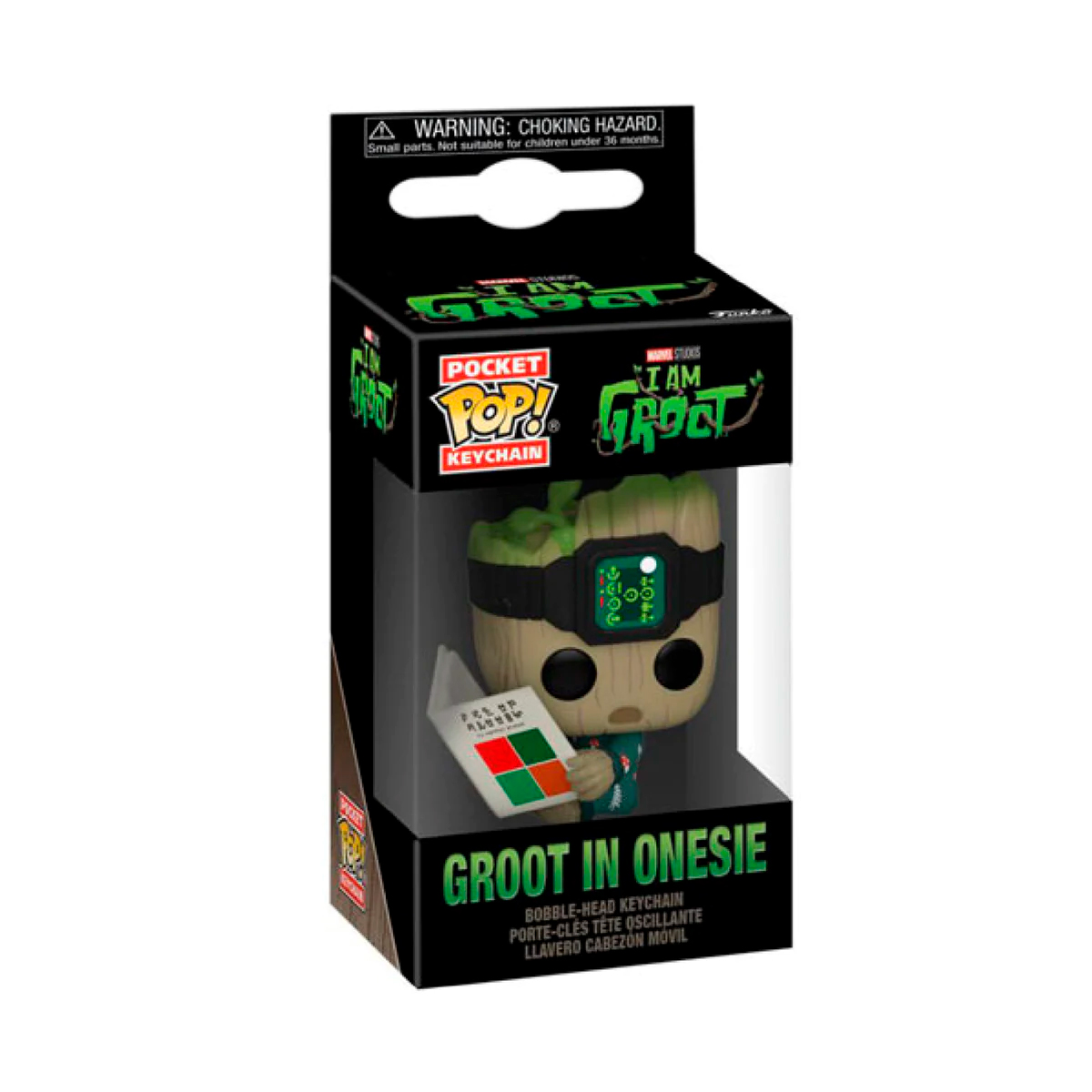 Funko Pop Llavero Groot Con Libro Serie Marvel Yo Soy Groot Figura Original