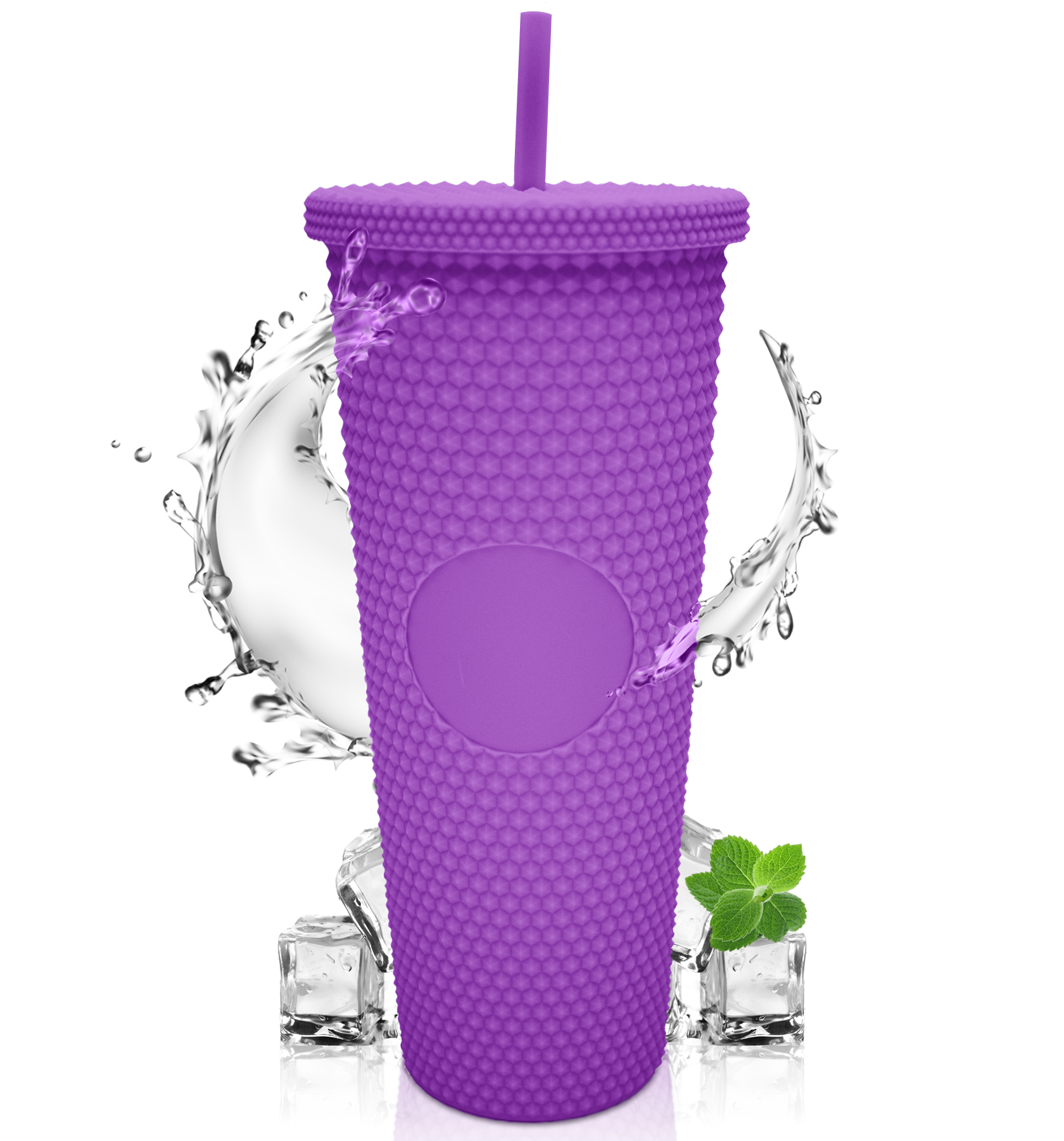 Vaso Termo Para Bebidas Frías y Calientes 700ml con Tachuelas y Aislamiento de Doble Pared al Vacío