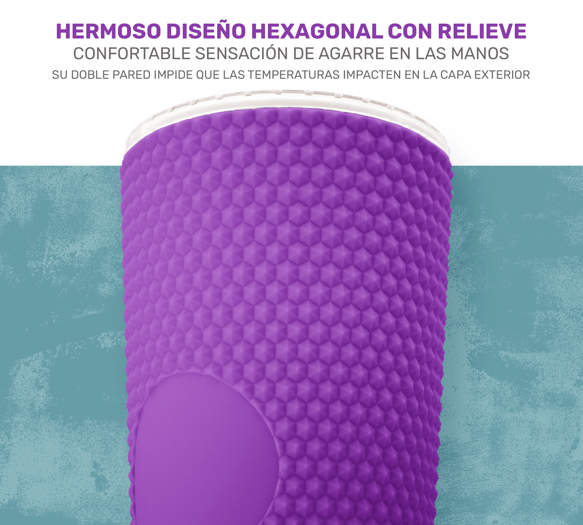 Vaso Termo Para Bebidas Frías y Calientes 700ml con Tachuelas y Aislamiento de Doble Pared al Vacío