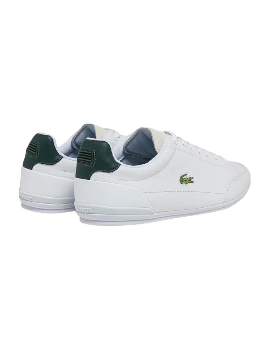 TENIS LACOSTE CHAYMON BLANCO CON VERDE PARA HOMBRE 743CMA00431R5