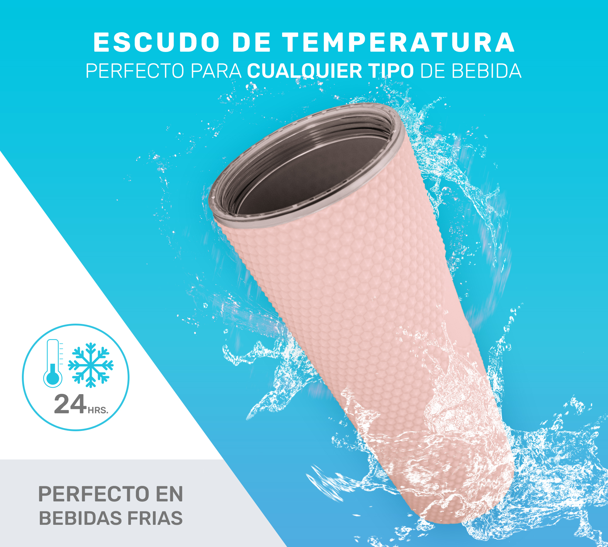 Vaso Termo Para Bebidas Frías y Calientes 700ml con Tachuelas y Aislamiento de Doble Pared al Vacío