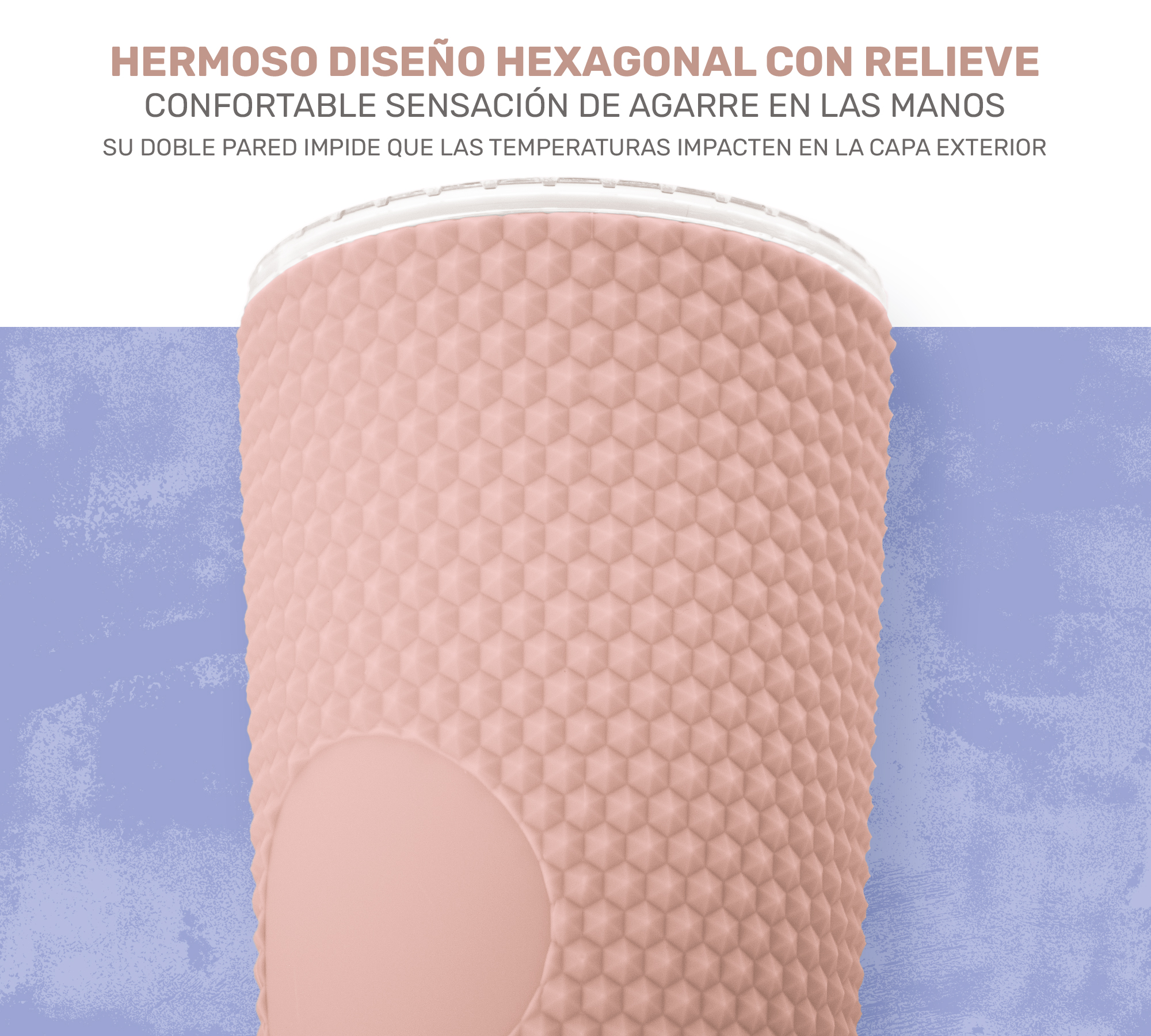 Vaso Termo Para Bebidas Frías y Calientes 700ml con Tachuelas y Aislamiento de Doble Pared al Vacío
