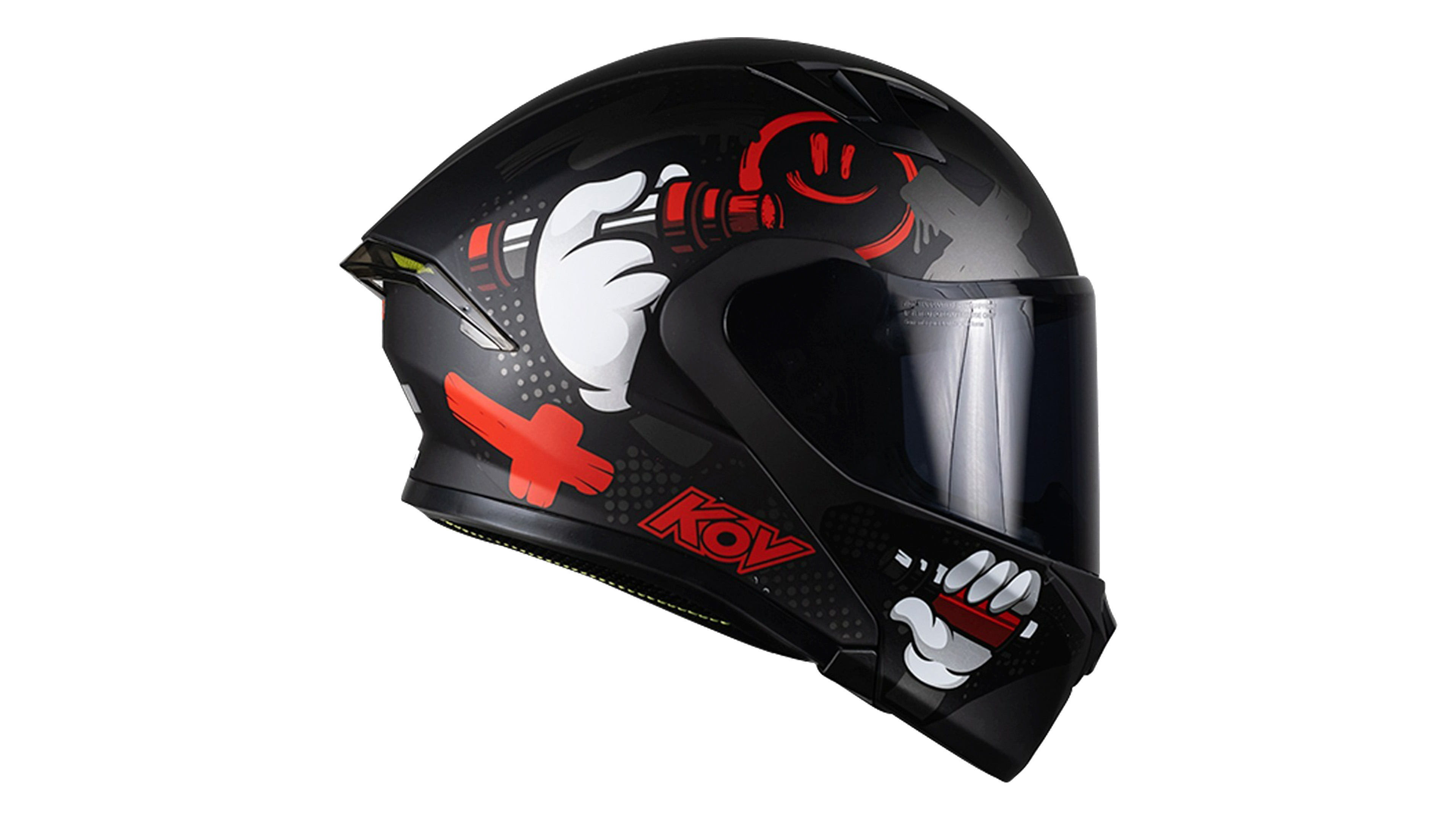 CASCO KOV TAGGER ABATIBLE ROJO MATE FURIA DEPORTIVO PARA MOTO CERTIFICADO DOT