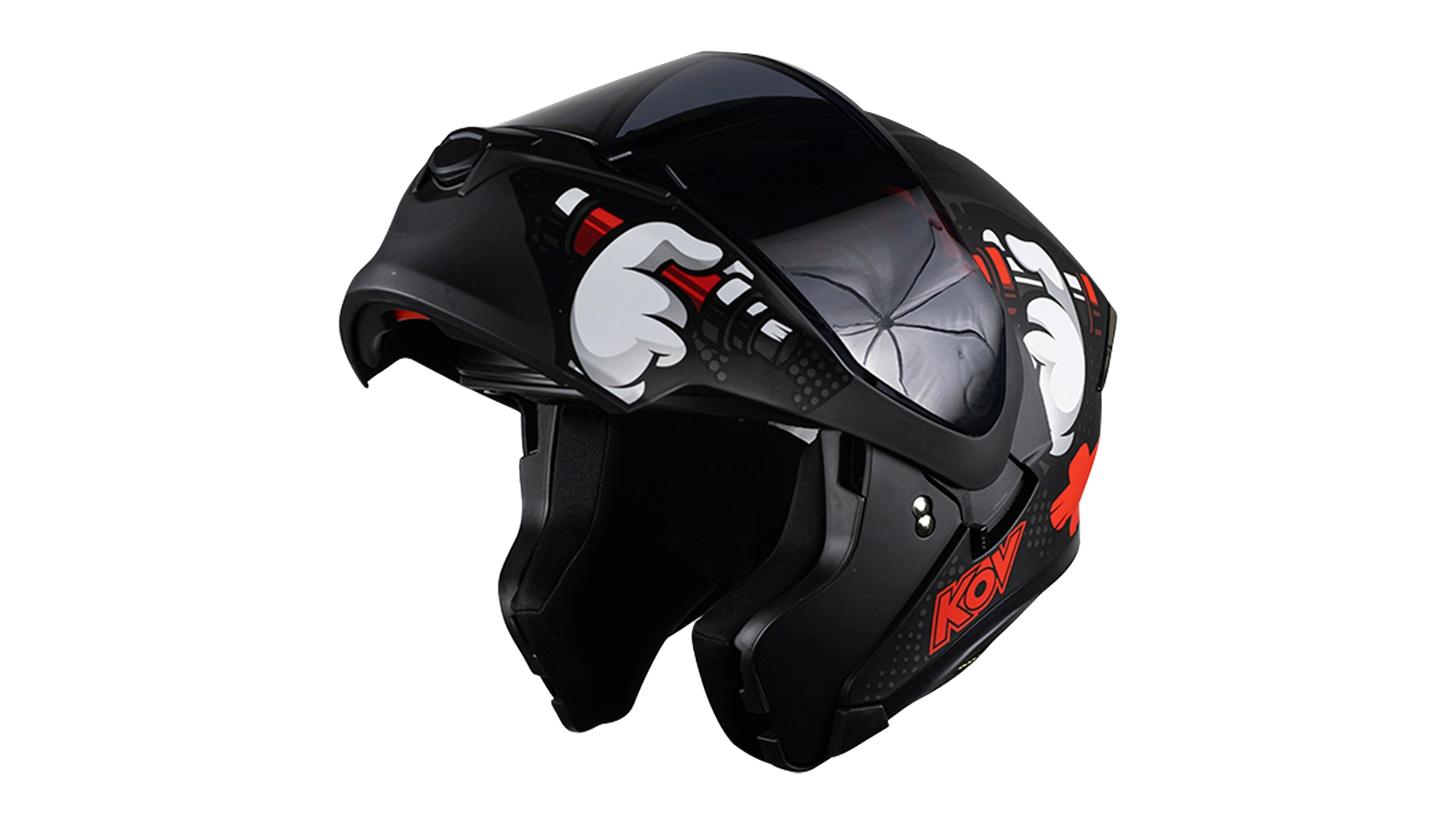 CASCO KOV TAGGER ABATIBLE ROJO MATE FURIA DEPORTIVO PARA MOTO CERTIFICADO DOT