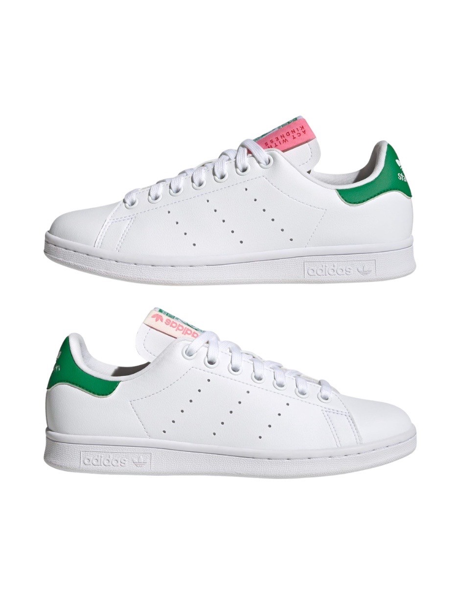TENIS ADIDAS STAN SMITH BLANCO CON VERDE ACT WITH KINDNESS