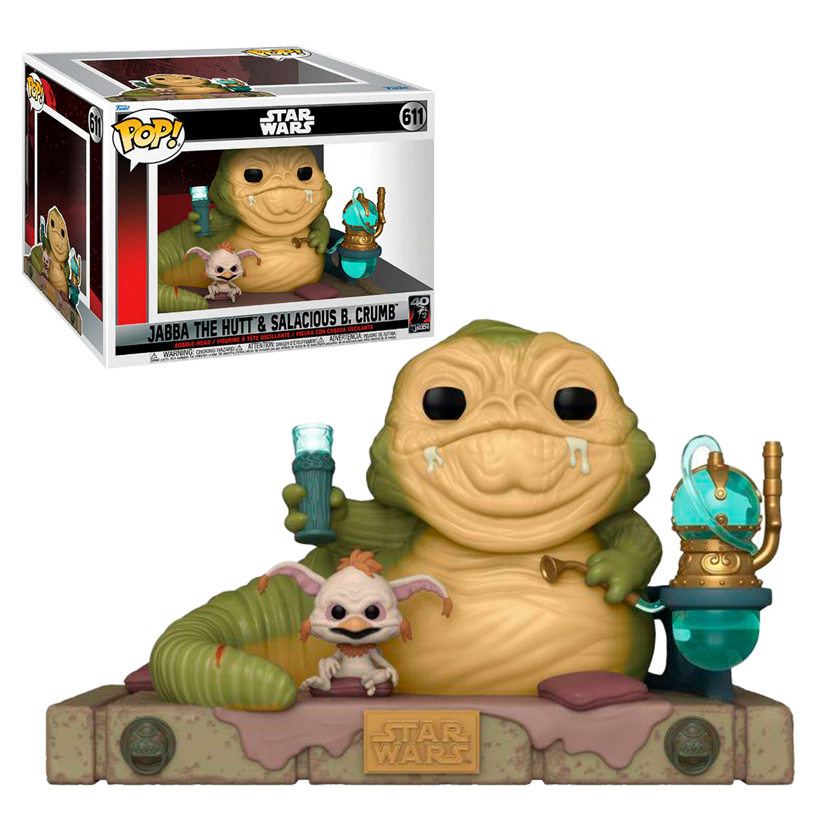 Funko Pop Jabba Hutt Y Salacious #611 Star Wars El Regreso Del Jedi Fig Original