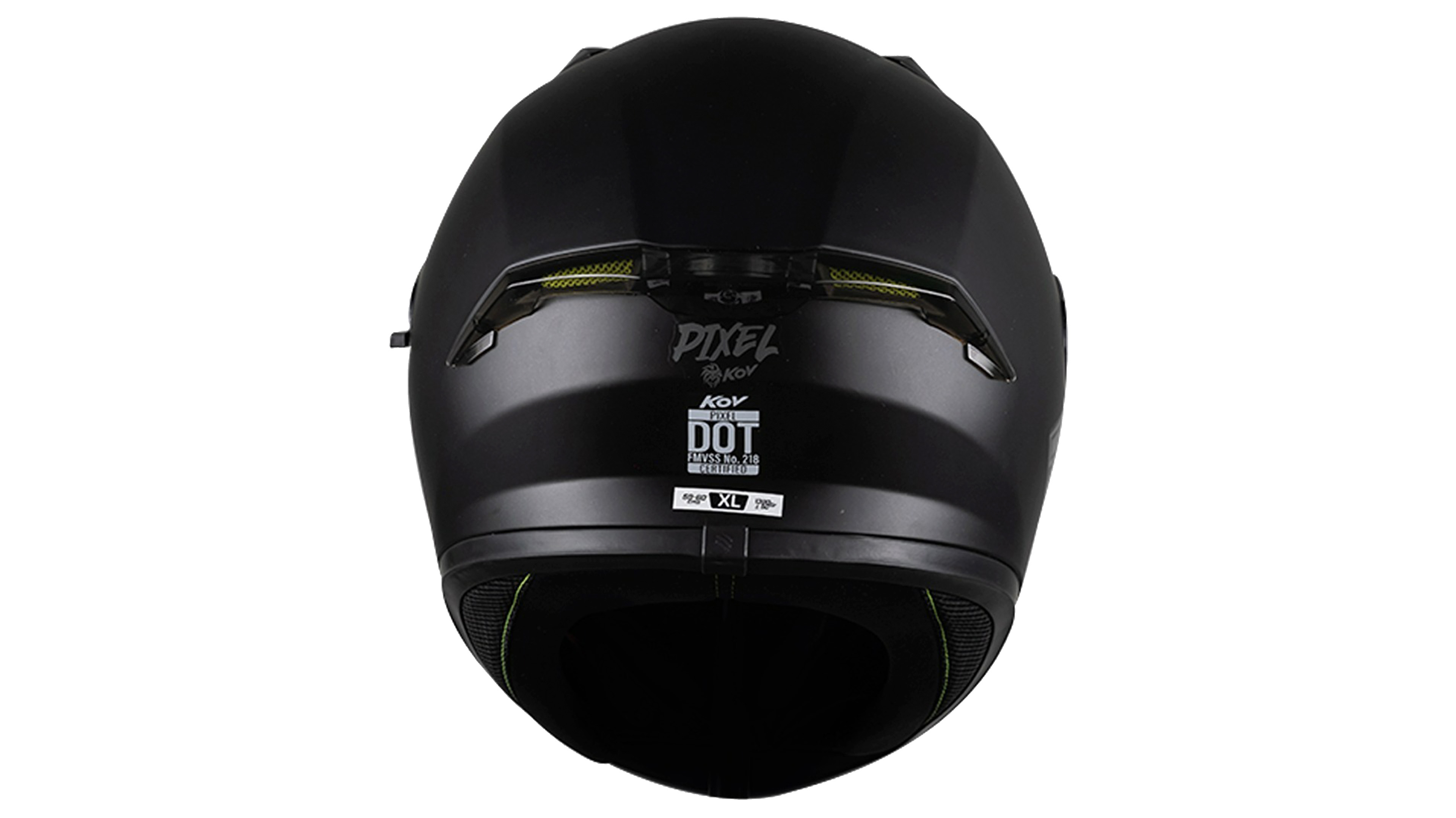 CASCO KOV PIXEL INTEGRAL NEGRO MATE PARA MOTO LENTE INTERNO CERTIFICADO DOT 