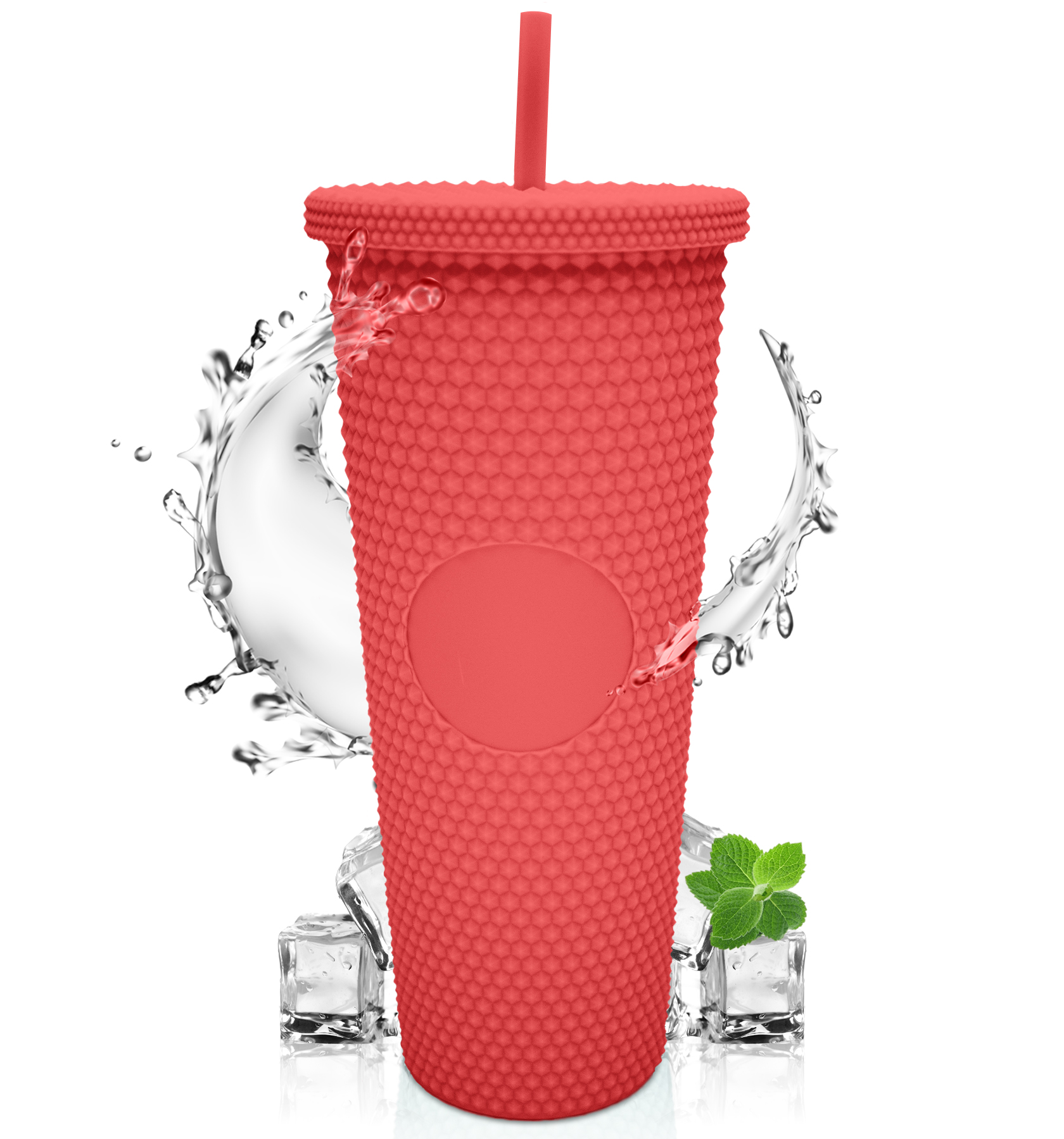Vaso Termo Para Bebidas Frías y Calientes 700ml con Tachuelas y Aislamiento de Doble Pared al Vacío