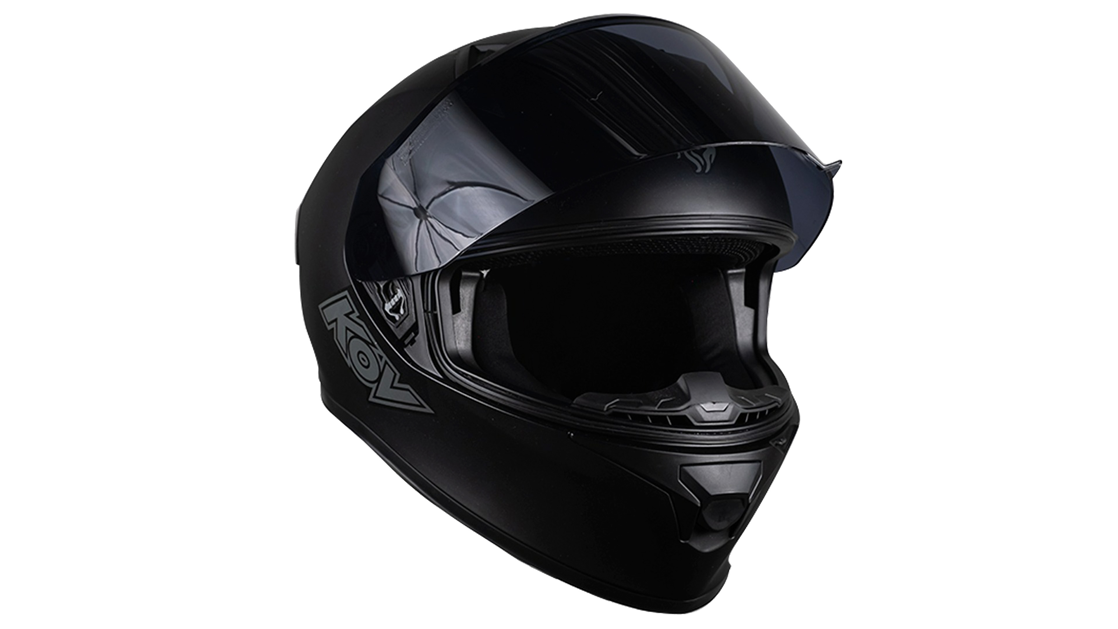CASCO KOV PIXEL INTEGRAL NEGRO MATE PARA MOTO LENTE INTERNO CERTIFICADO DOT 