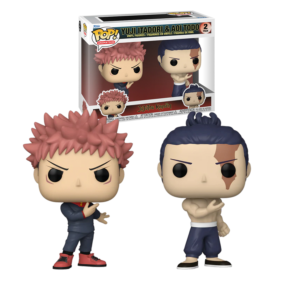 Funko Pop Yuji Itadori Y Aoi Todo Paquete 2 Piezas Jujutsu Kaisen Anime Original
