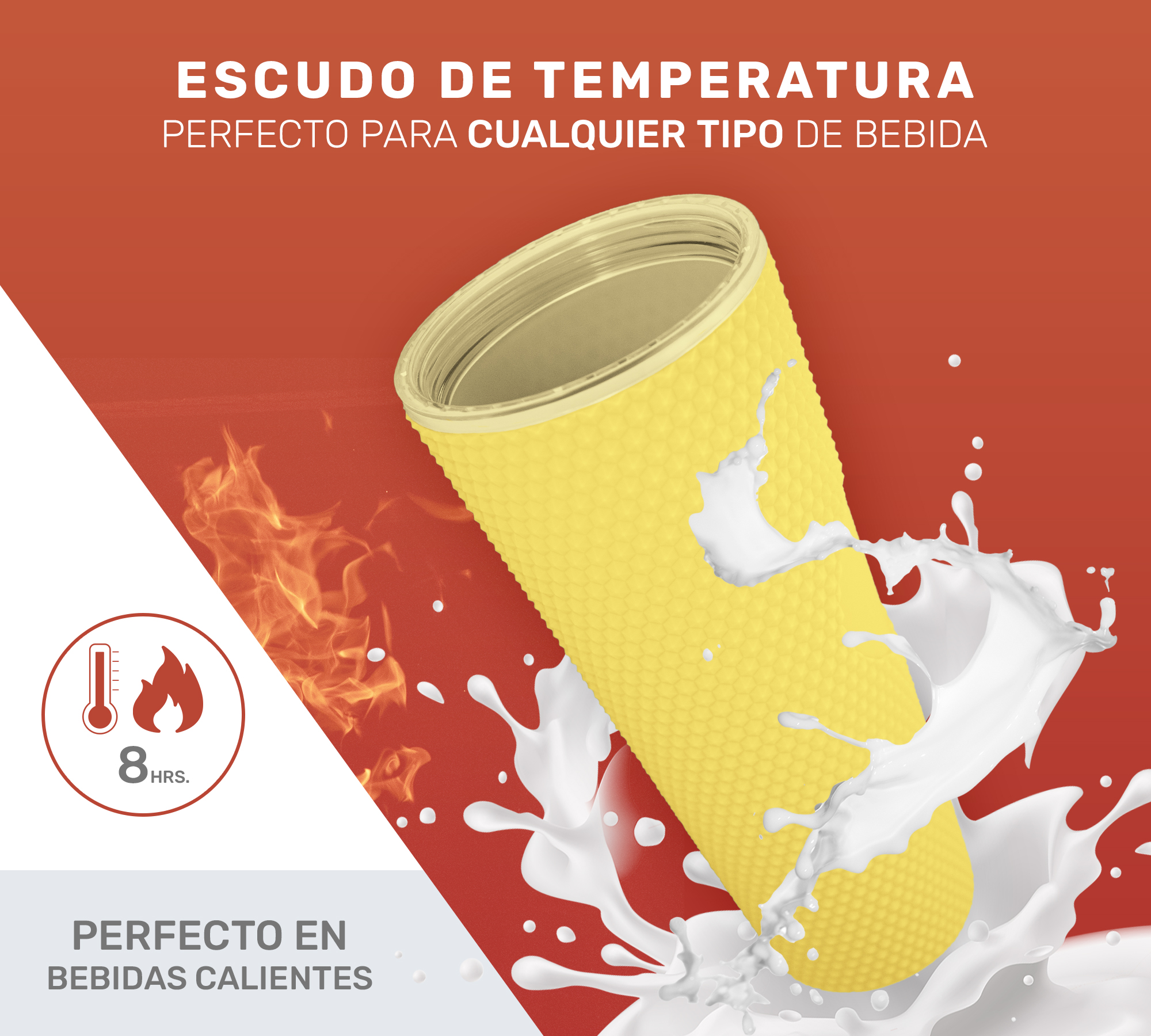 Vaso Termo Para Bebidas Frías y Calientes 700ml con Tachuelas y Aislamiento de Doble Pared al Vacío