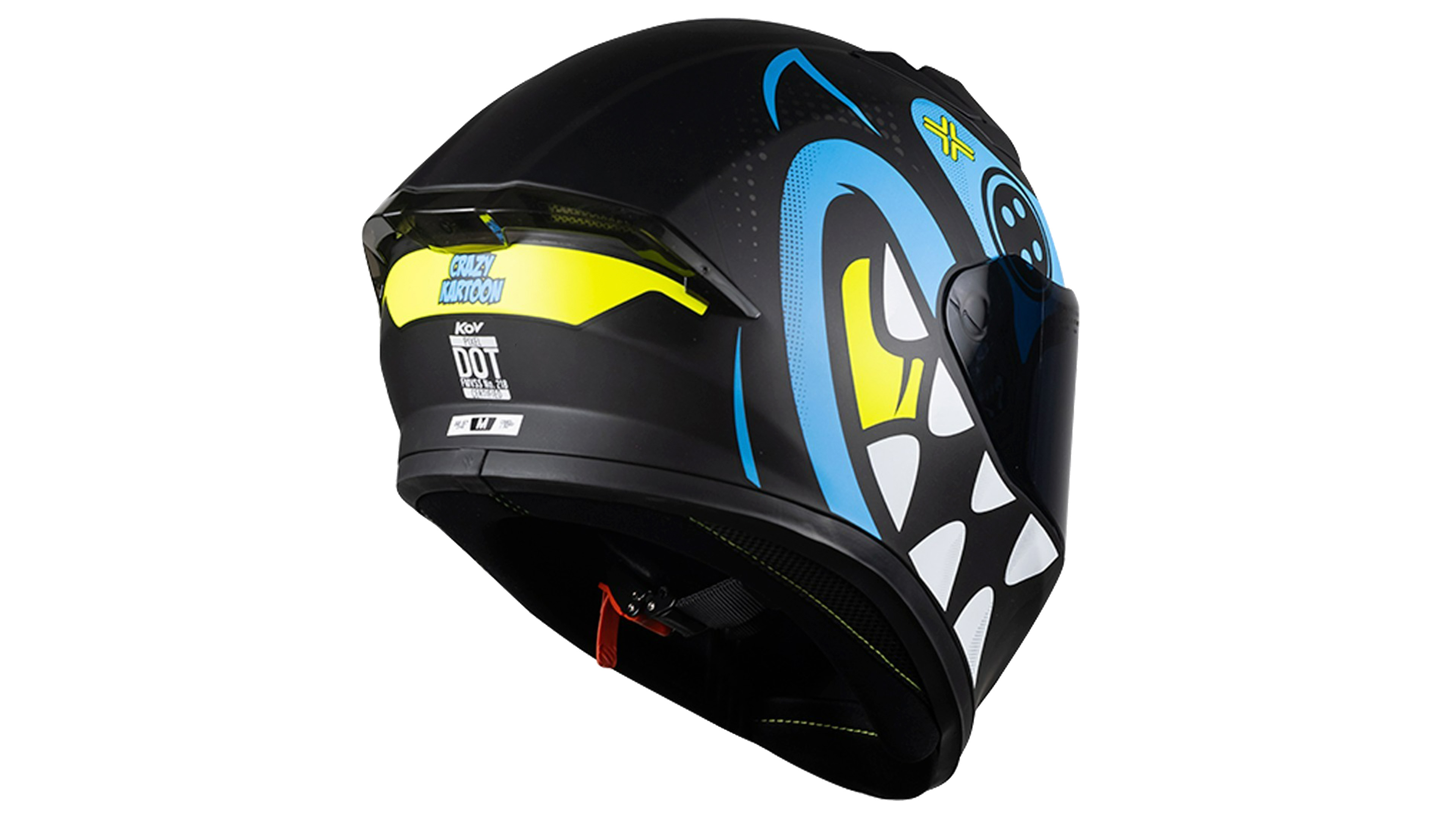 CASCO KOV CRAZY PIXEL AZUL INTEGRAL PARA MOTO CERTIFICADO