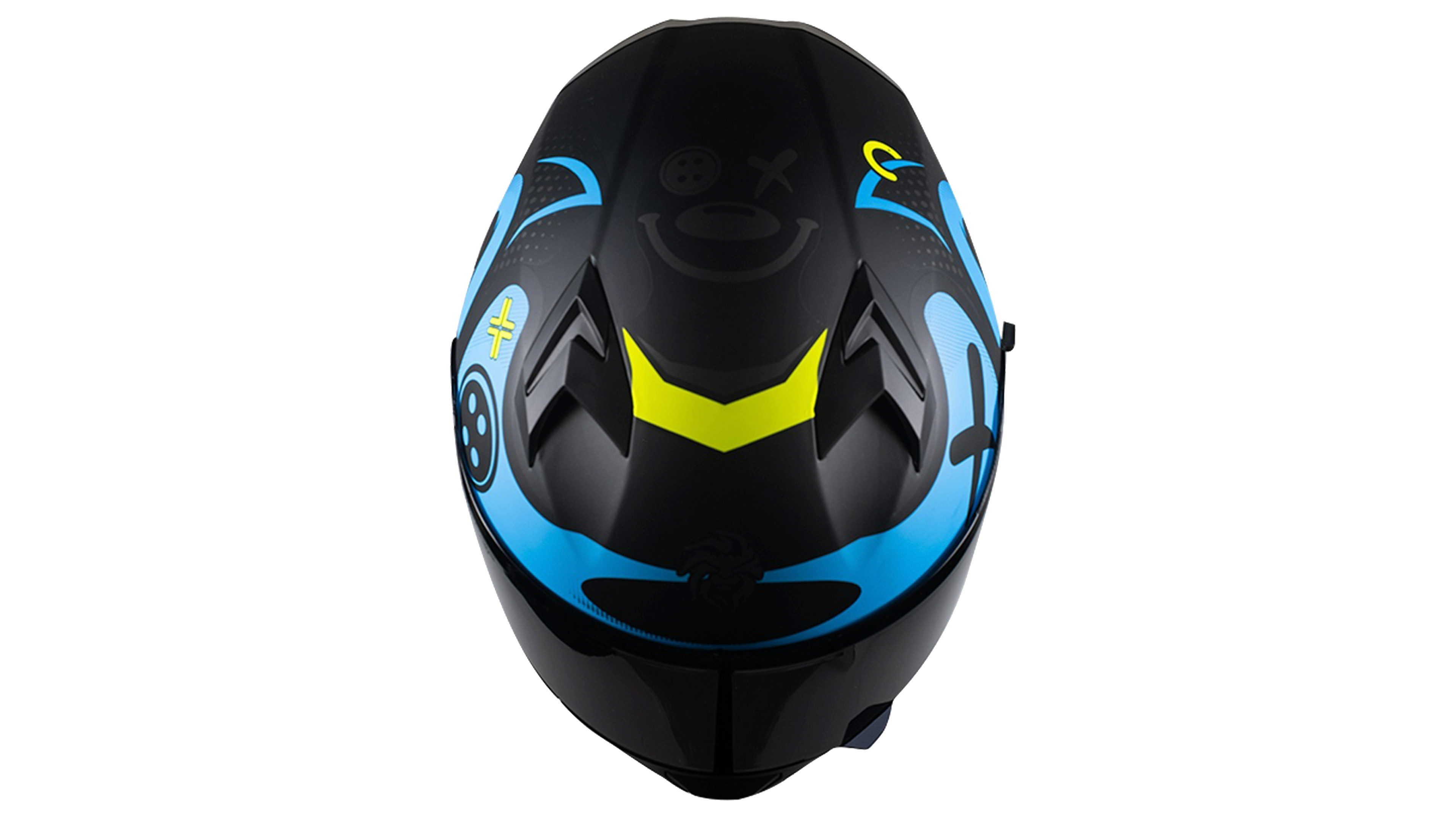 CASCO KOV CRAZY PIXEL AZUL INTEGRAL PARA MOTO CERTIFICADO