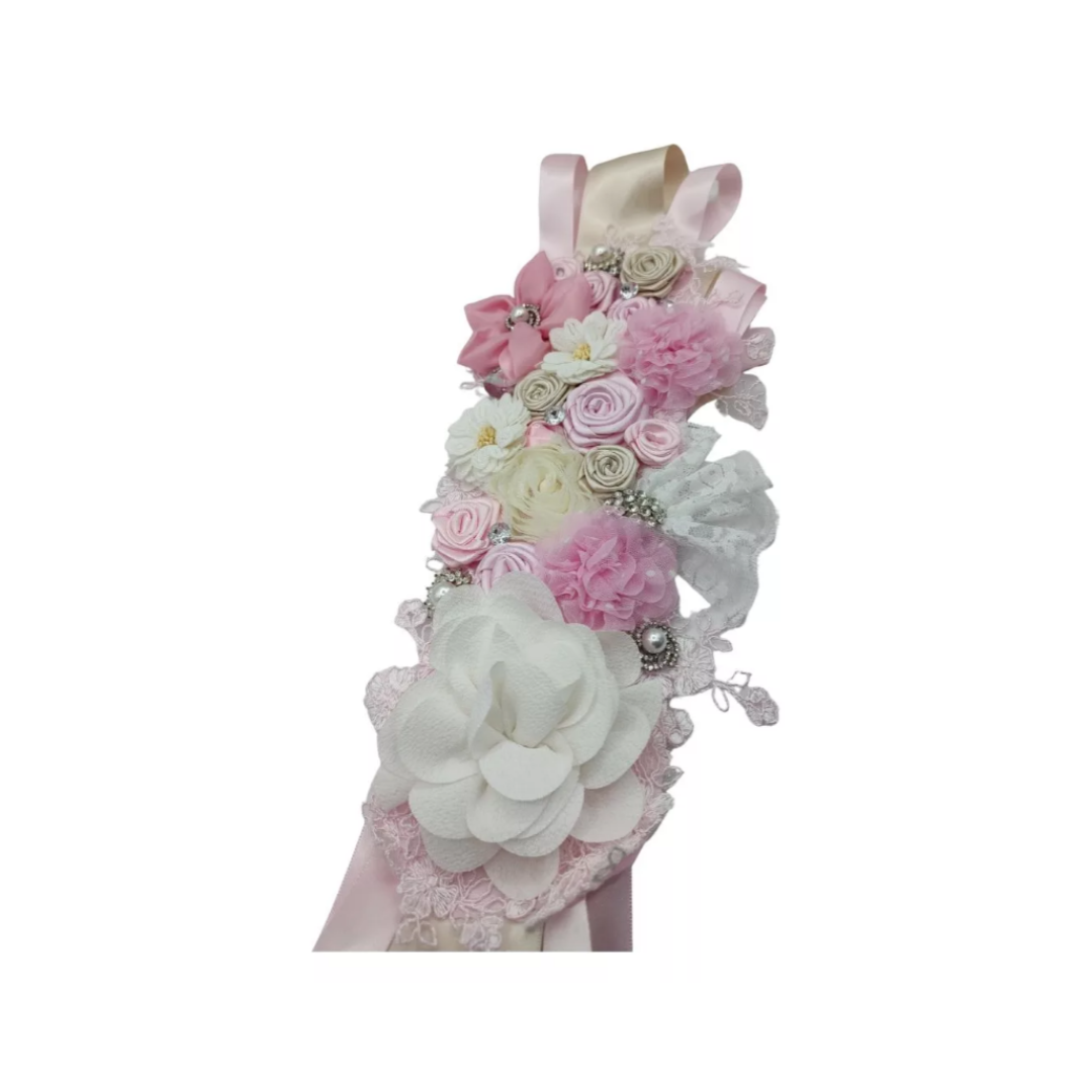 Corsage Para Embarazada, Baby Shower Rosa Blanco