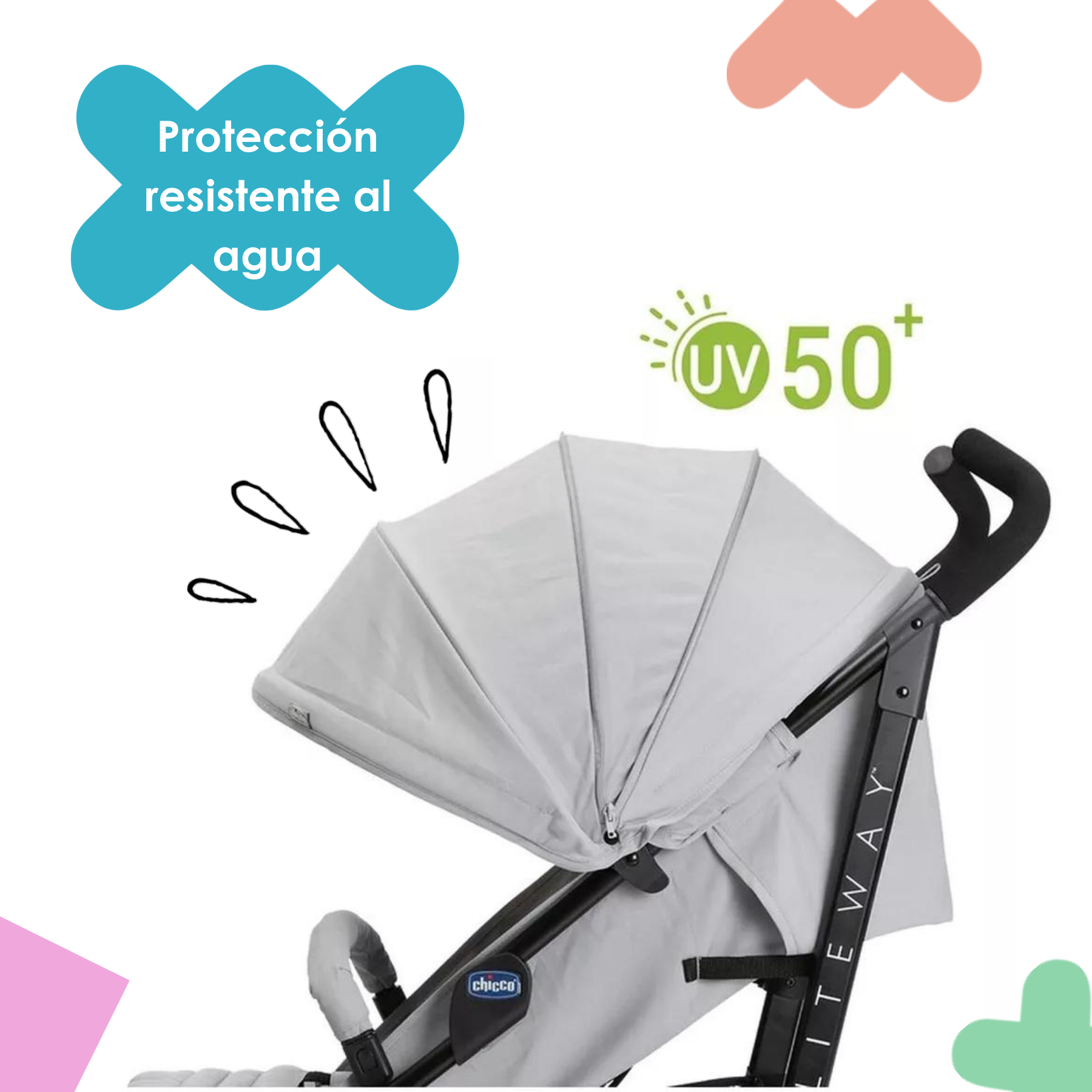 Carriola De Bastón Para Bebé Chicco Liteway 4 Ligera Grey