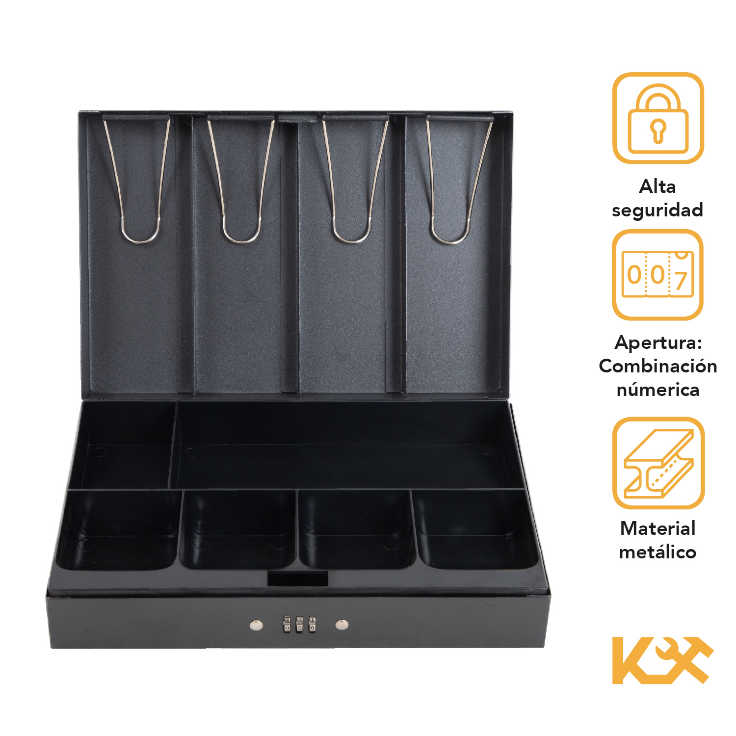 Caja Para Dinero De Combinacion Con Clips Para Billetes 