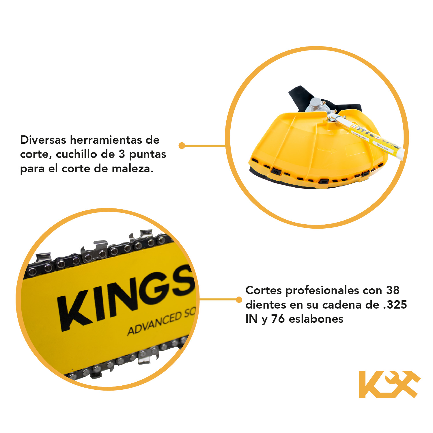 Motosierra Gasolina 52cc Desbrozadora Carrete Podar Regalos 