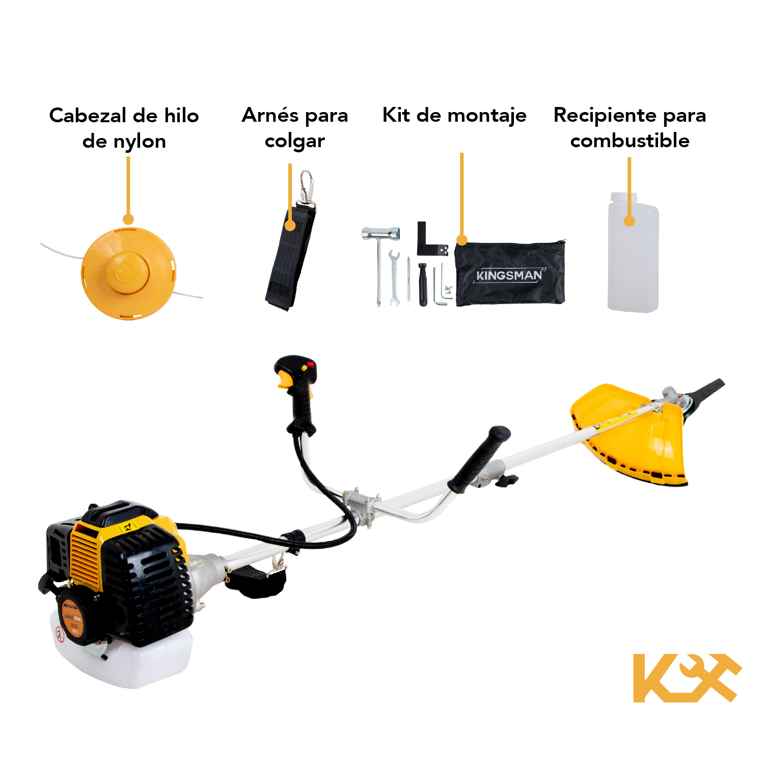 Motosierra Gasolina 52cc Desbrozadora Carrete Podar Regalos 