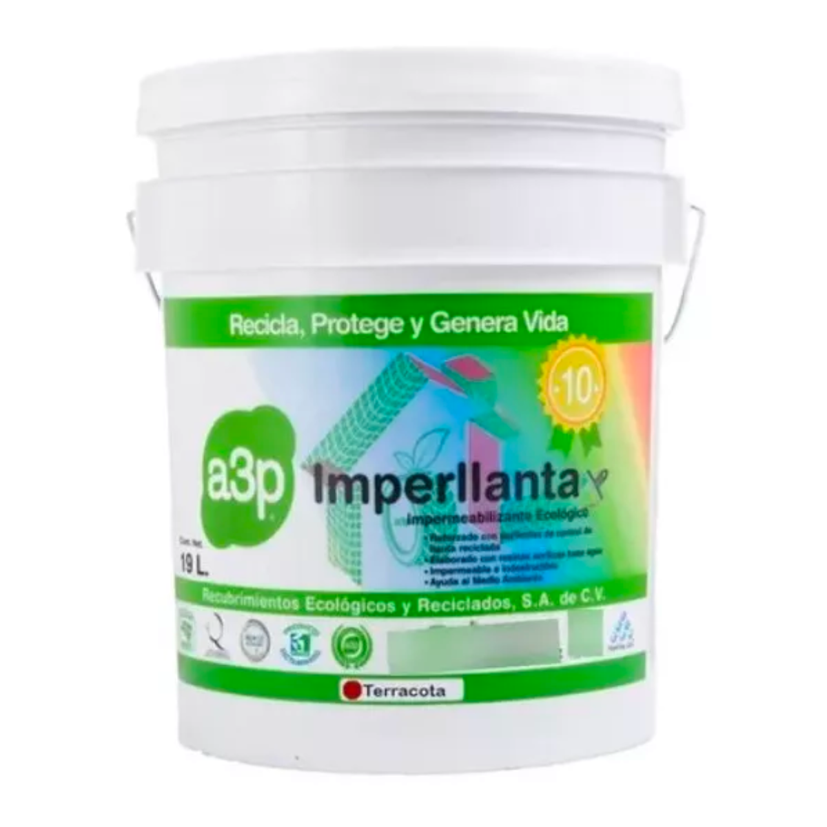 Impermeabilizante A3p Imperllanta 10 Años 19 Lt Terracota