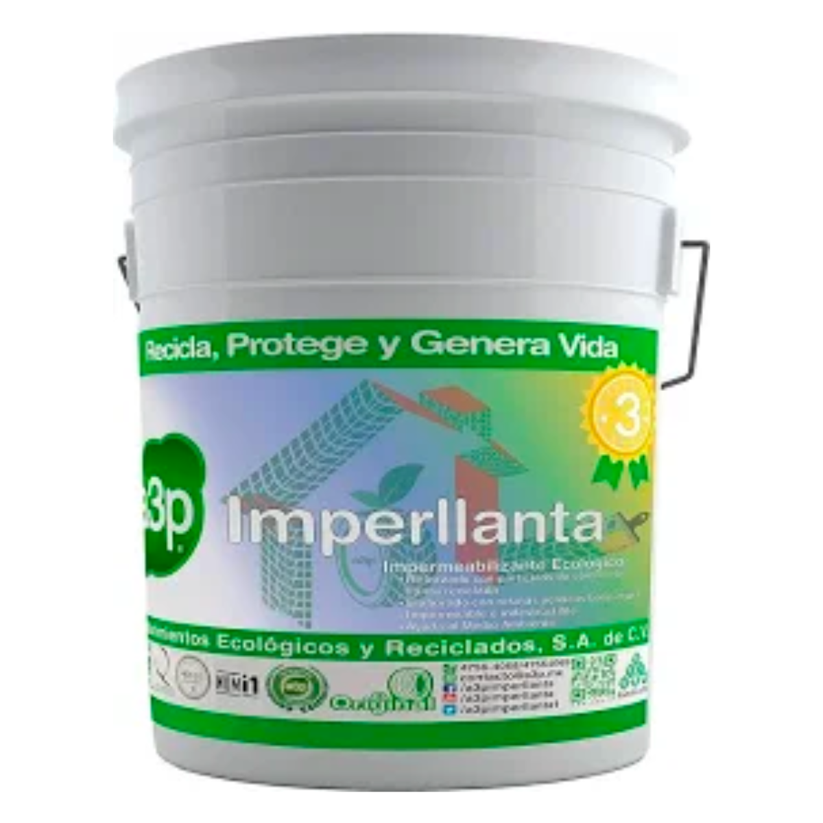 Impermeabilizante A3p Imperllanta 10 Años 19 Lt Gris Claro