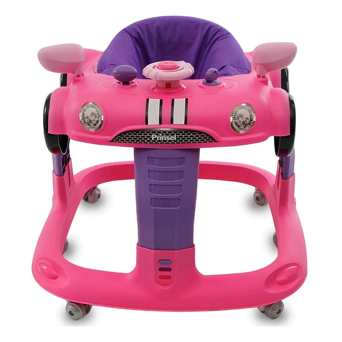 Andadera Bebe Prinsel 7119 RB Auto 3 Alturas Tablero Electronico Rosa END3**