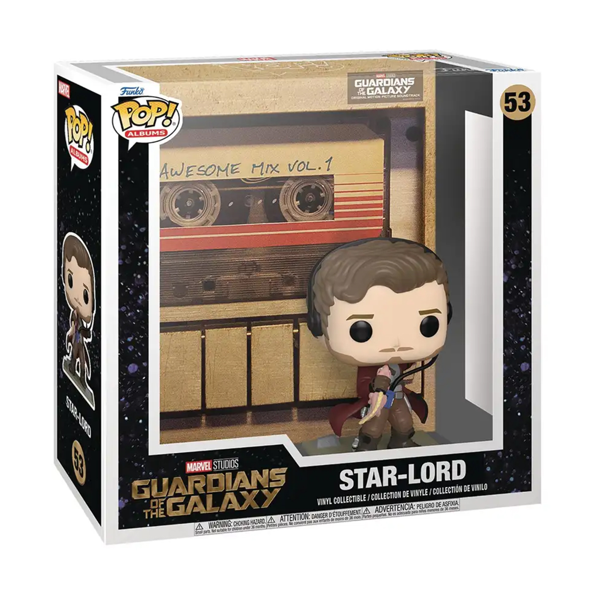 Funko Pop Star Lord Album Awesome Mix #53 Guardianes De La Galaxia MCU Original