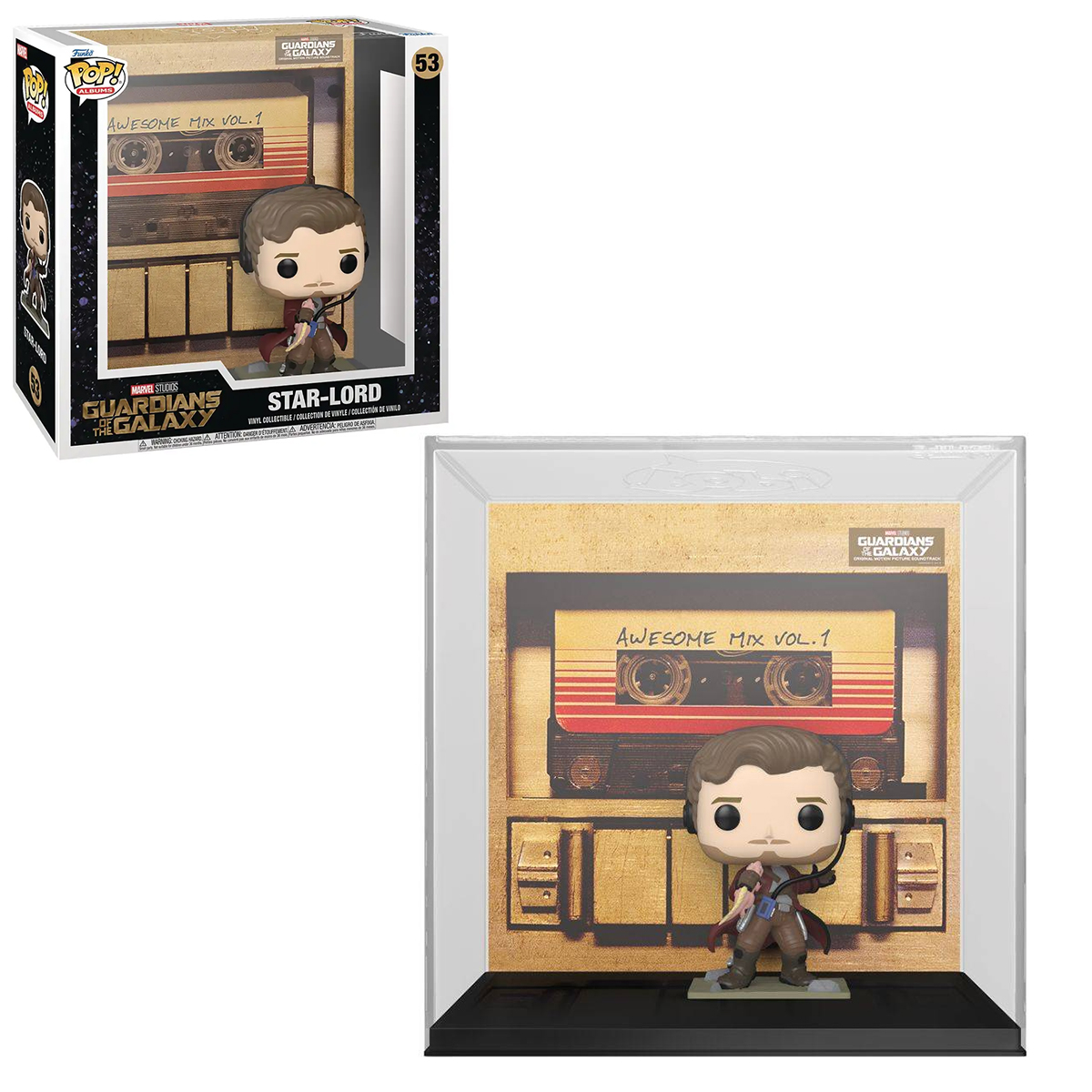 Funko Pop Star Lord Album Awesome Mix #53 Guardianes De La Galaxia MCU Original