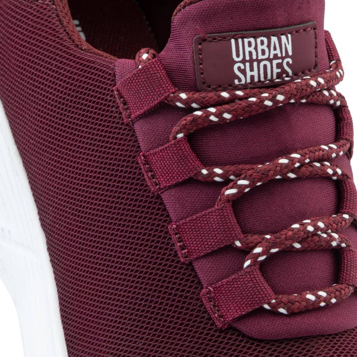 Kit de 2 pares de tenis casuales urbanos de agujeta, colores vino y gris, marca Urban Shoes, mod. 1079139