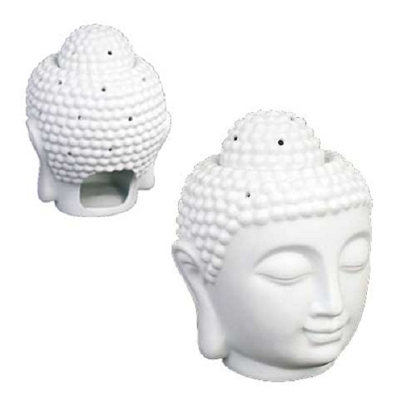 Difusor De Aromas Cabeza De Buda Feng Shui Meditación Yoga Cerámica