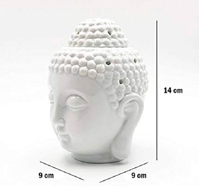Difusor De Aromas Cabeza De Buda Feng Shui Meditación Yoga Cerámica
