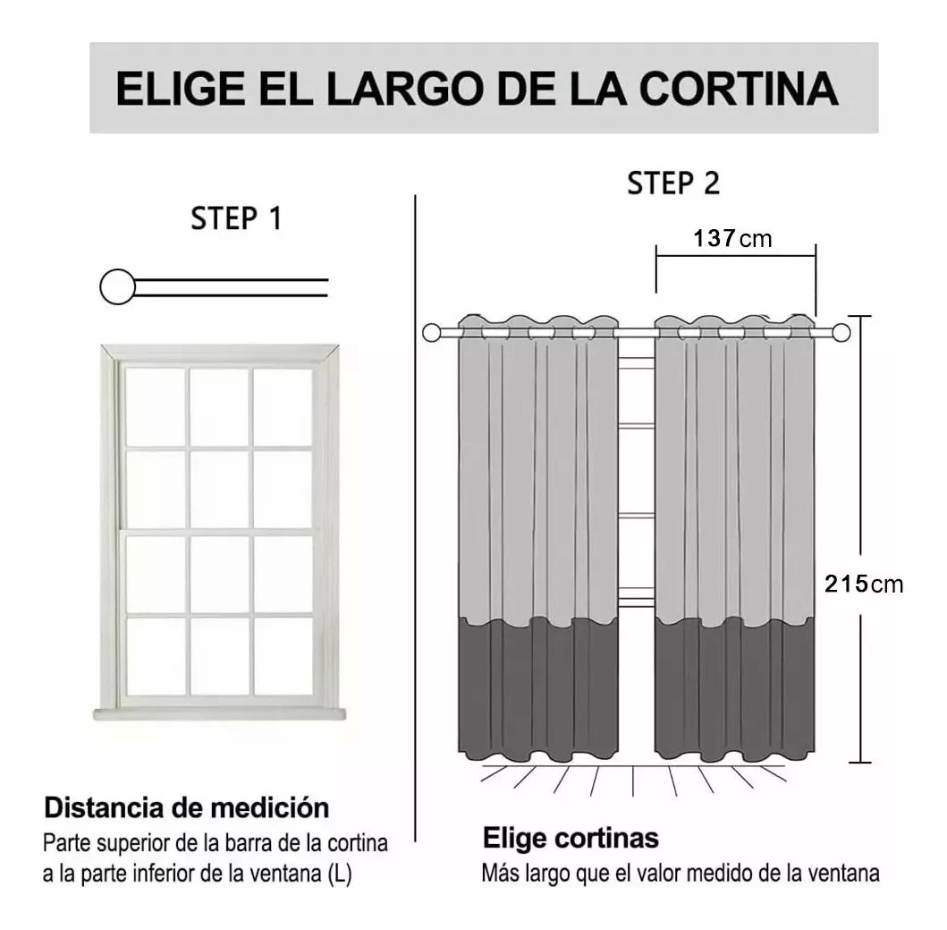 Cortinas Blackout Bloqueadoras de Luz 2 Paneles 137.5 cm x 215 cm Varios Colores