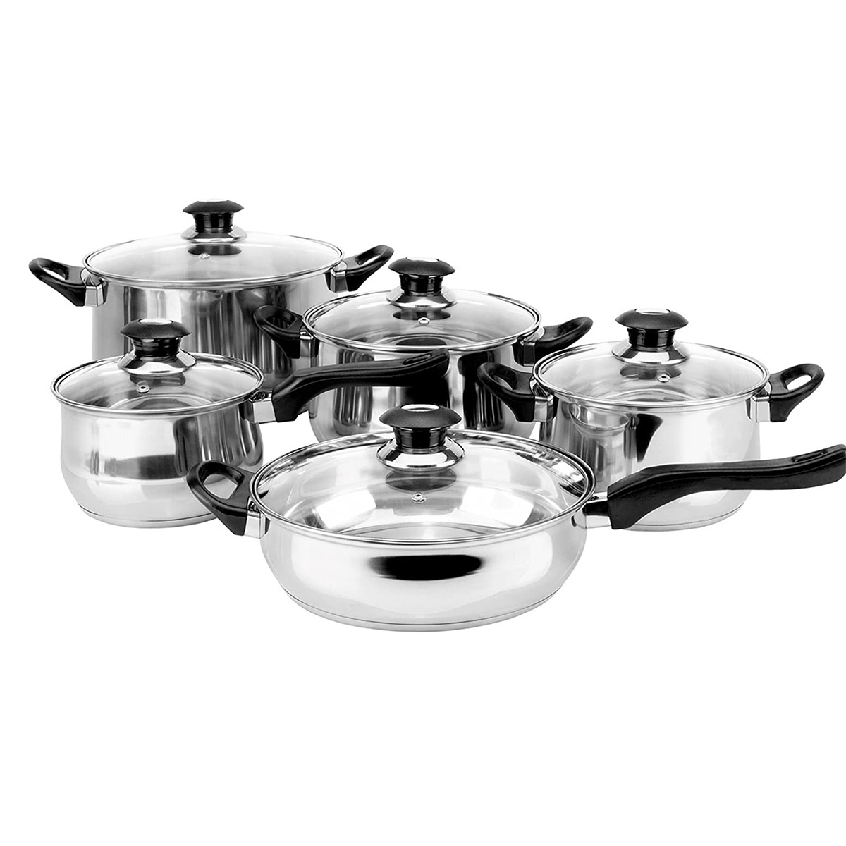 Bateria de cocina 10 piezas family acero inox magefesa