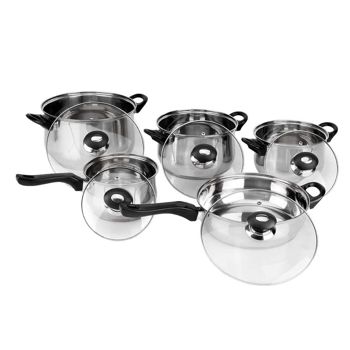 Bateria de cocina 10 piezas family acero inox magefesa