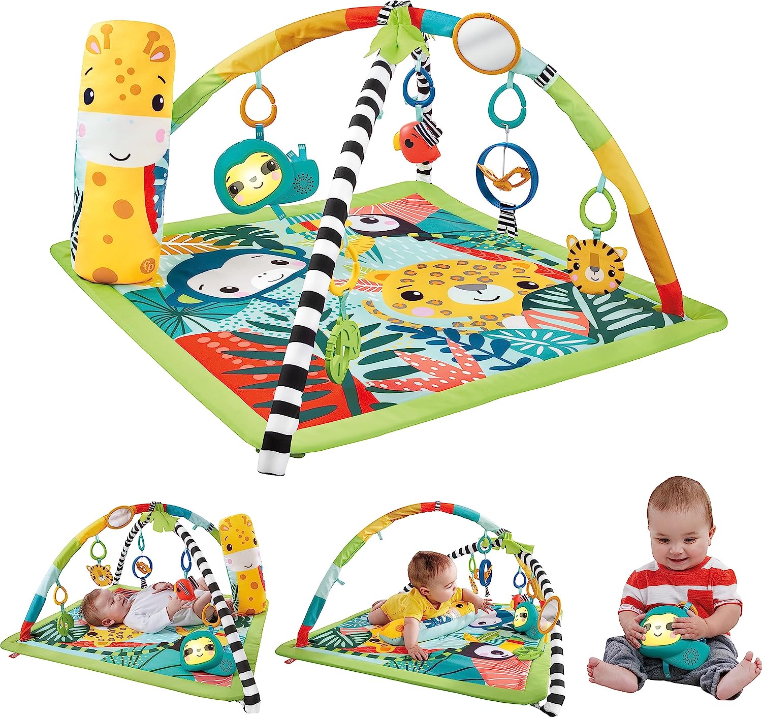 Fisher-Price Baby Gimnasio para Bebés Animalitos de la Selva 3 en 1