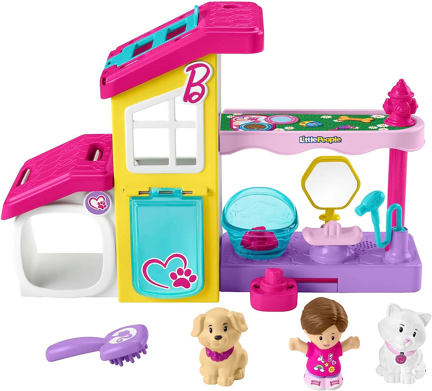 Fisher-Price Little People Set de Juego Barbie Spa de Mascotas