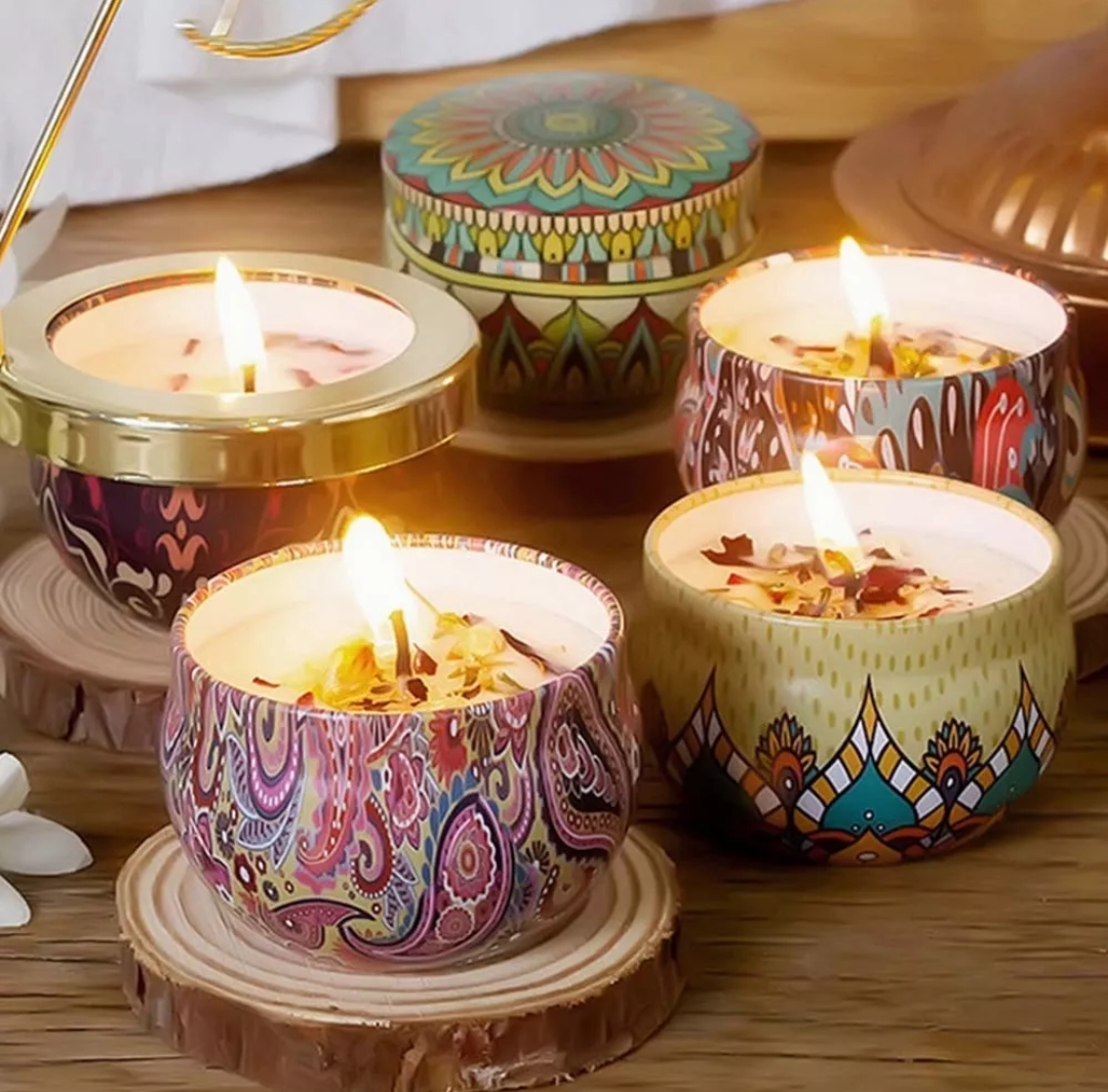 Vela De Aromaterapia Con Pétalos De Cera De Soja, 12 Piezas