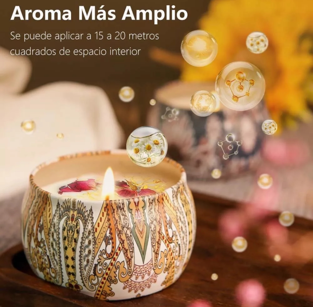 Vela De Aromaterapia Con Pétalos De Cera De Soja, 12 Piezas