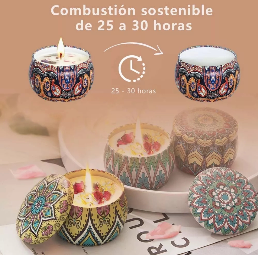 Vela De Aromaterapia Con Pétalos De Cera De Soja, 12 Piezas