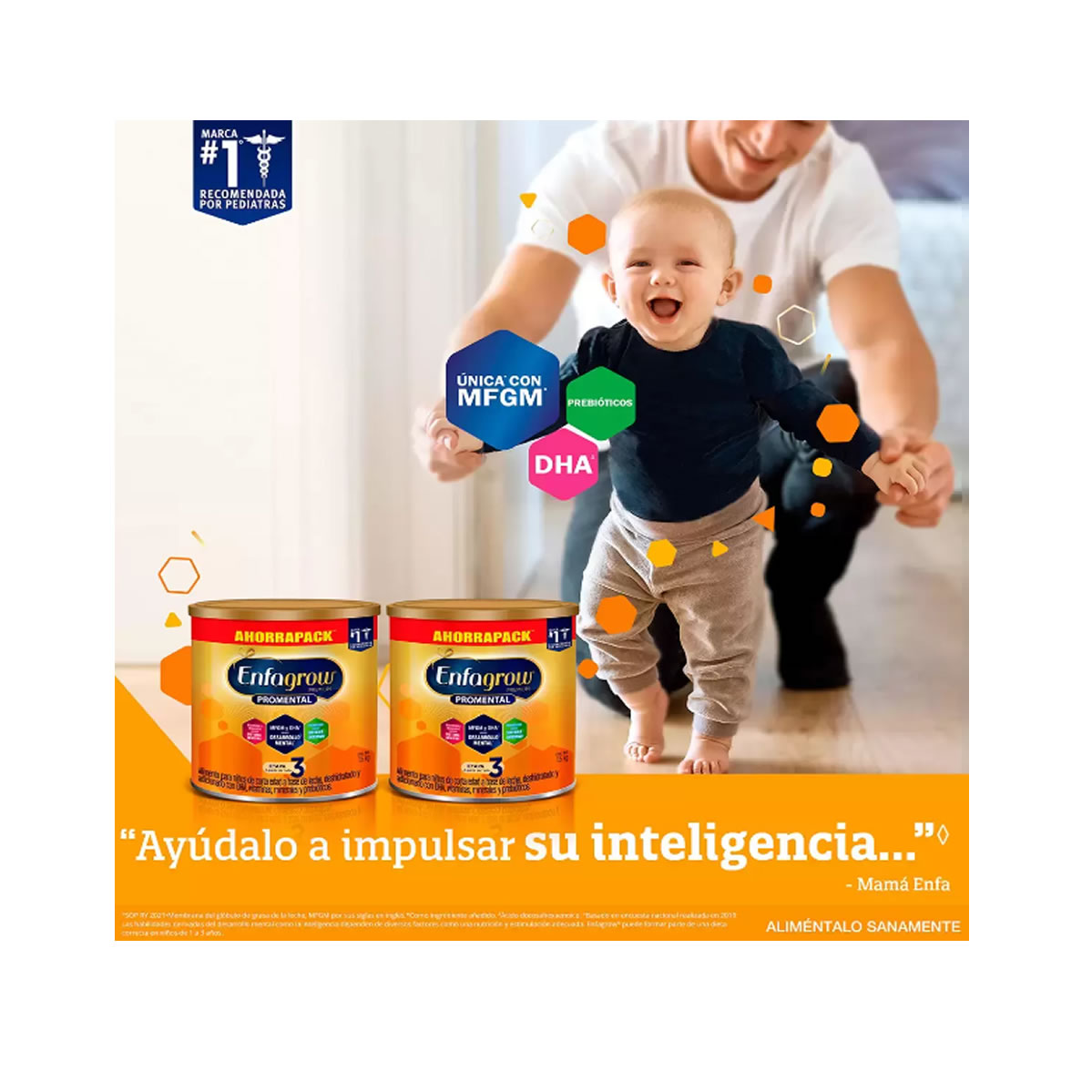 Enfagrow Fórmula Infantil Etapa 3 Promental 2 pzas 1.5kg c/u