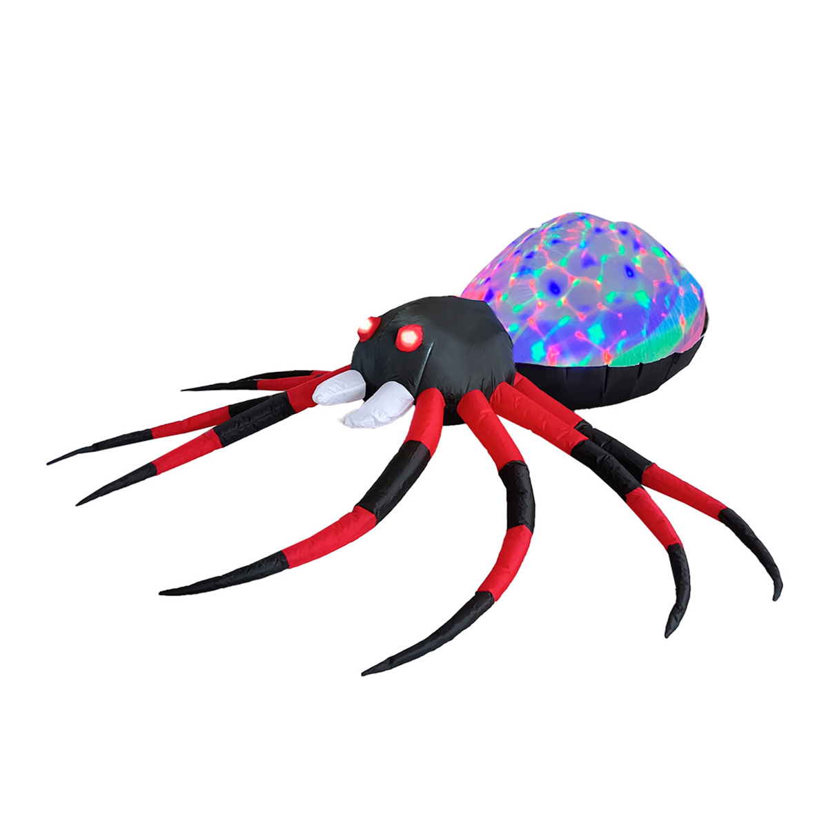 Inflable Halloween araña spider Roja ojos led + multiled - 2.2m