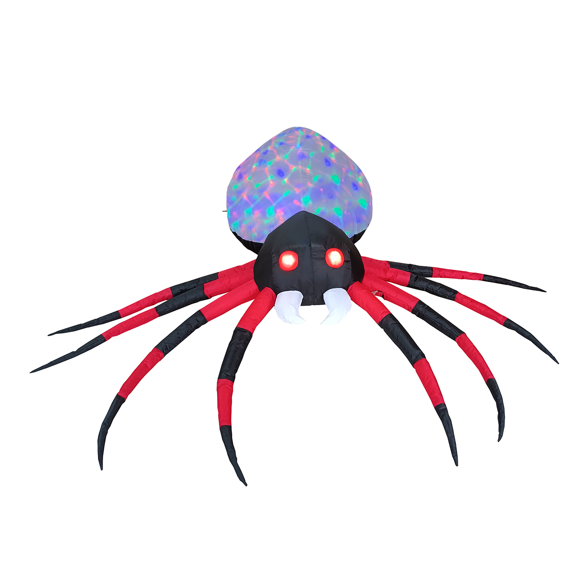 Inflable Halloween araña spider Roja ojos led + multiled - 2.2m