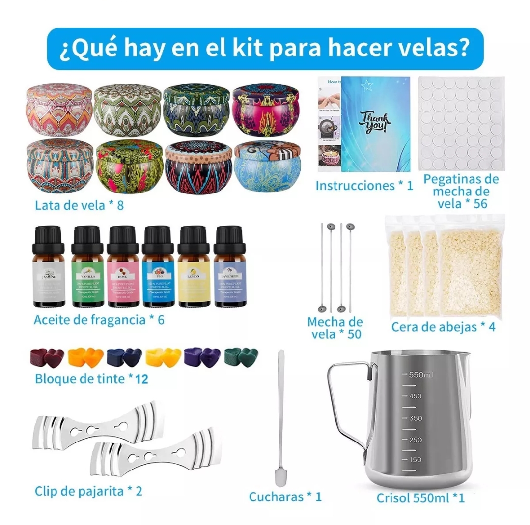 Kit Fabricación Velas Aromáticas Vedd De Bricolaje Diy