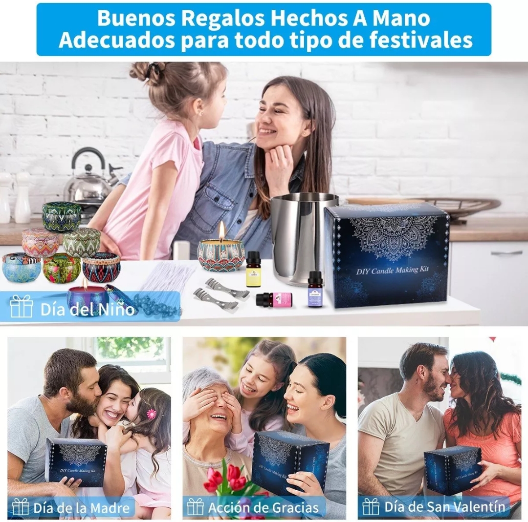 Kit Fabricación Velas Aromáticas Vedd De Bricolaje Diy