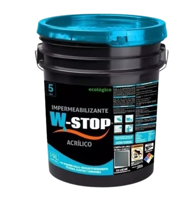 Impermeabilizante 5 Años W-stop Acrílico 5 Años - 19 Blanco