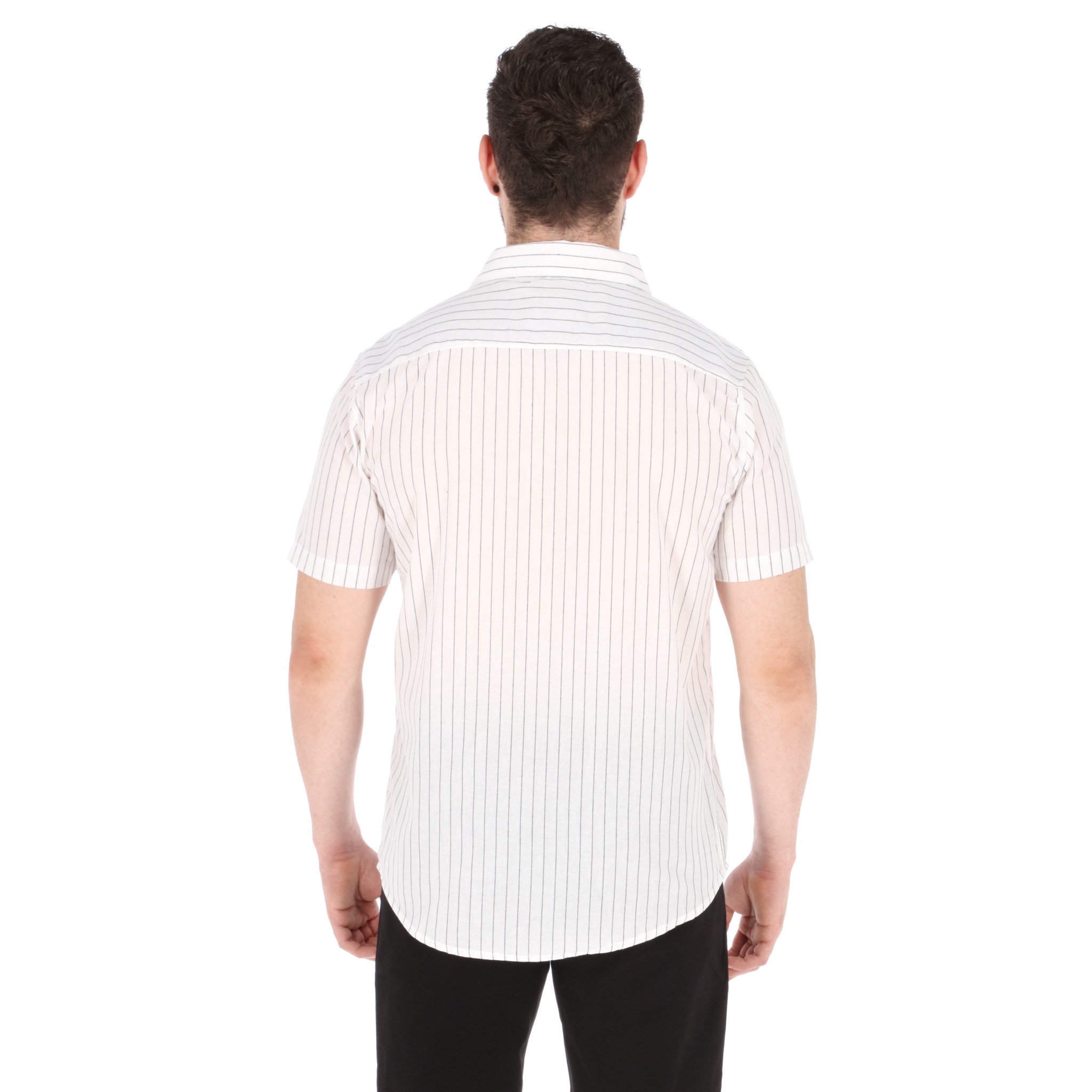 Camisa Manga Corta de Rayas .