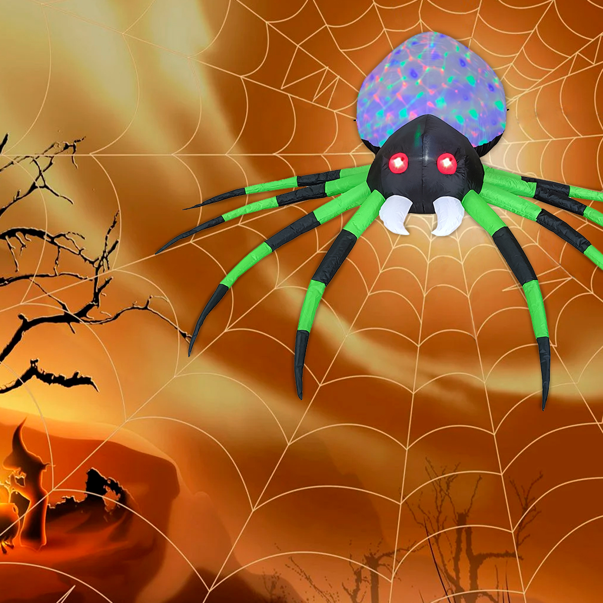 Inflable de Halloween Araña spider para exteriores multiled - 2.2m