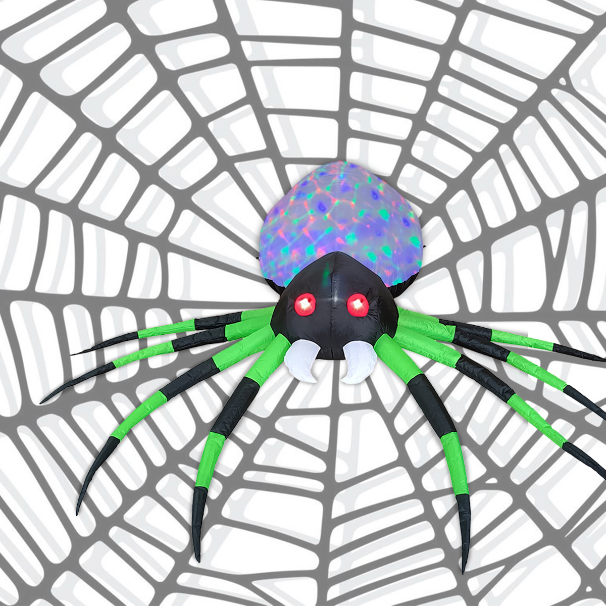 Inflable de Halloween Araña spider para exteriores multiled - 2.2m