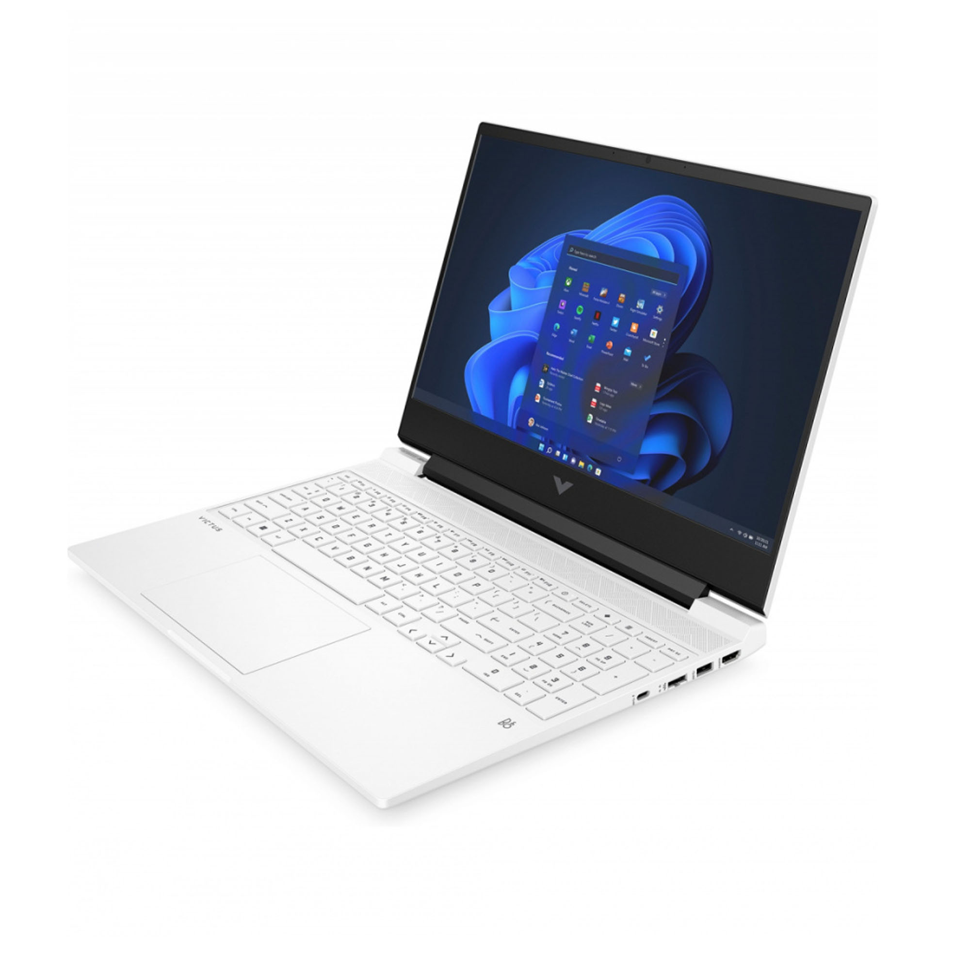 Laptop Gamer HP Victus 16" Ryzen 5 5600H 8GB + 256GB SSD GTX1650 W11H Español Blanco