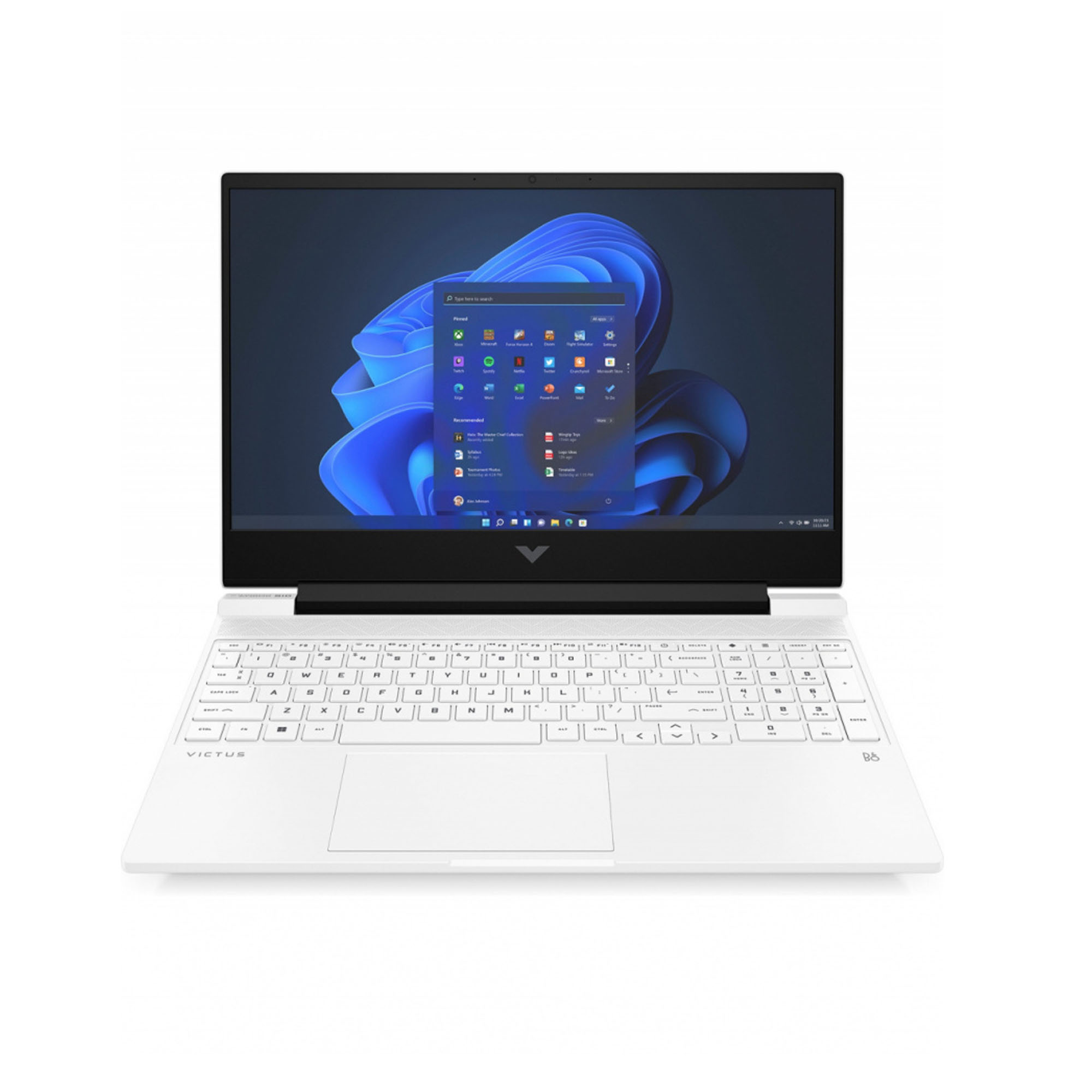 Laptop Gamer HP Victus 16" Ryzen 5 5600H 8GB + 256GB SSD GTX1650 W11H Español Blanco