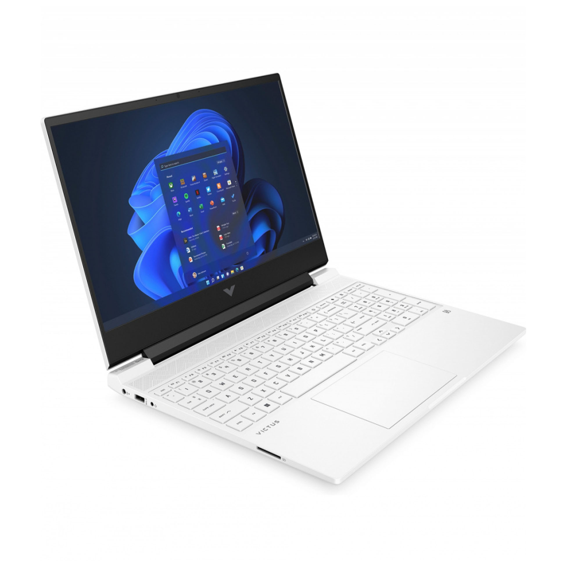 Laptop Gamer HP Victus 16" Ryzen 5 5600H 8GB + 256GB SSD GTX1650 W11H Español Blanco